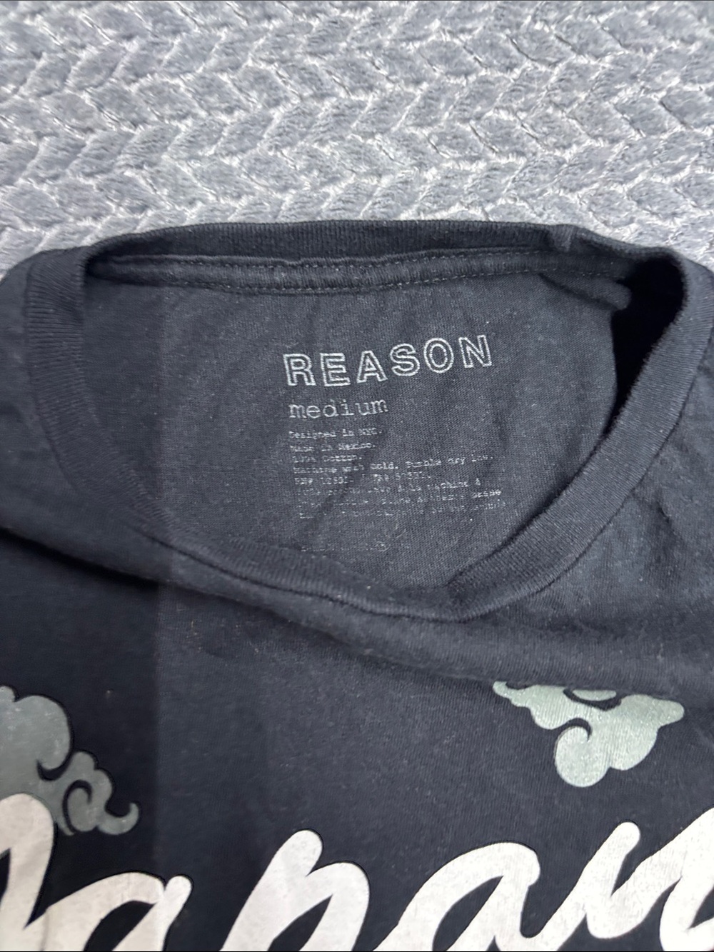Reason Japan Graphic Tee - Black with Red & Blue Accents - Picture 3 of 4